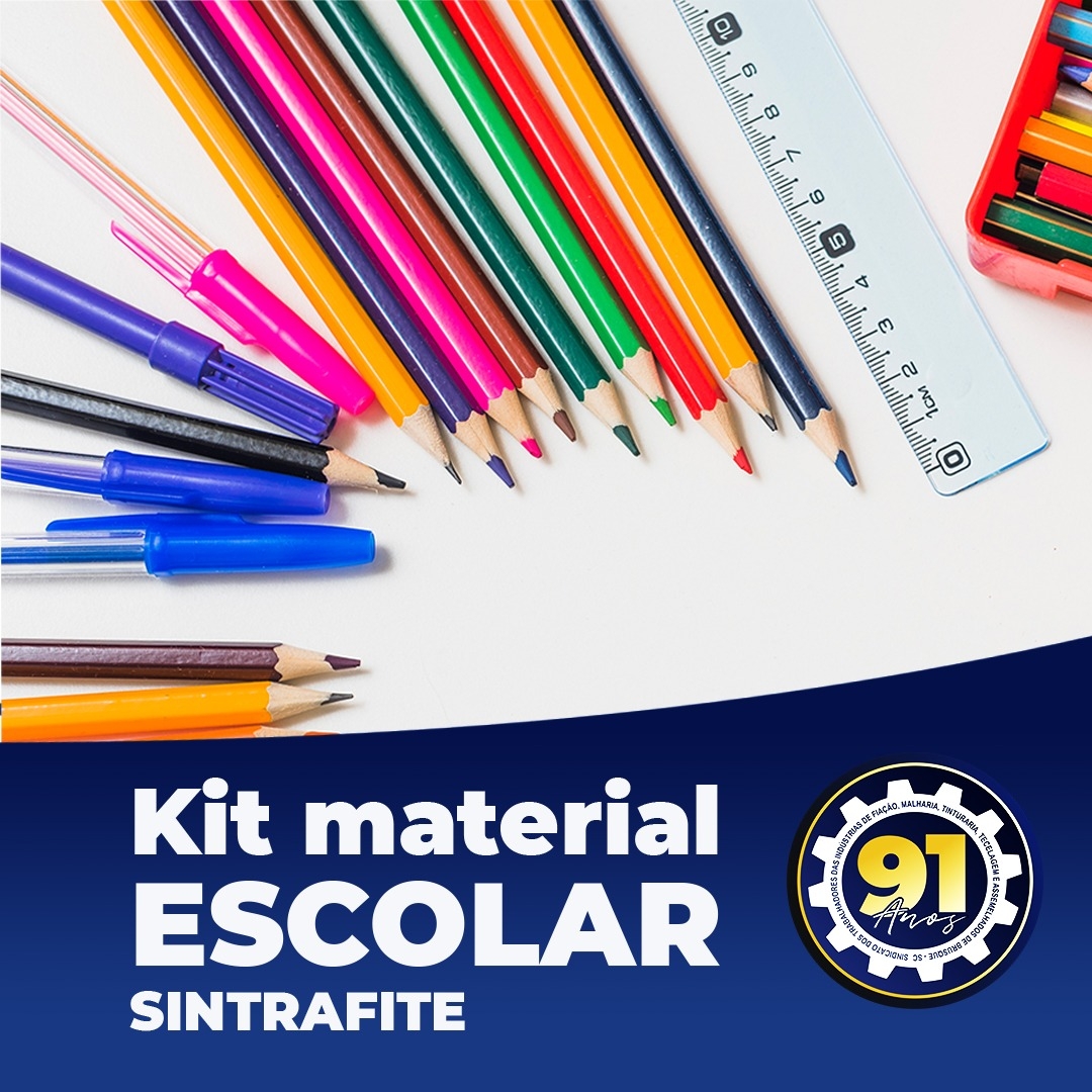 Sintrafite inicia entrega dos kits de material escolar para associados e dependentes a partir de 13 de janeiro